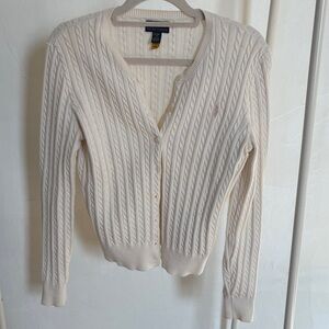 Kids Ralph Lauren Ivory Cable Knit Cardigan